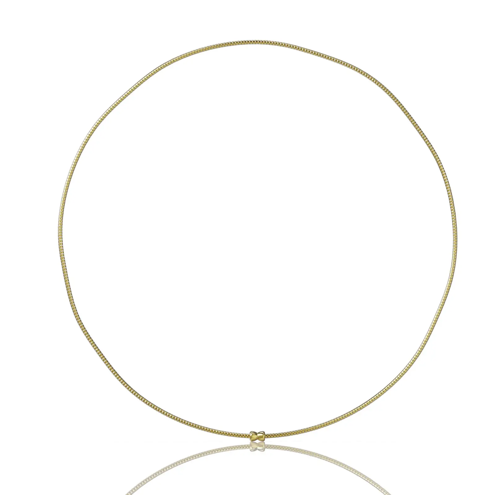 Dettaglio del bracciale saldato al polso Ailoviu in oro giallo